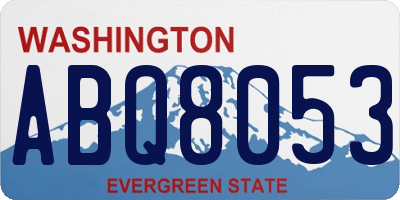 WA license plate ABQ8053