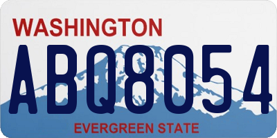 WA license plate ABQ8054