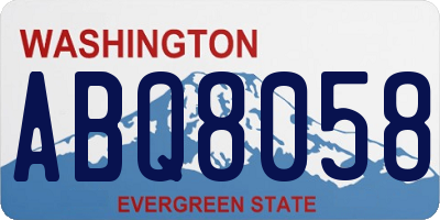 WA license plate ABQ8058