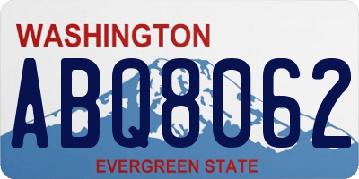 WA license plate ABQ8062