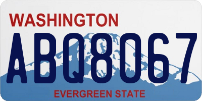 WA license plate ABQ8067