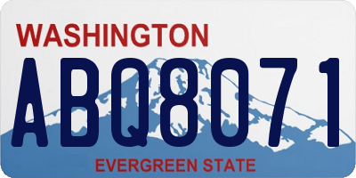 WA license plate ABQ8071