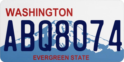 WA license plate ABQ8074