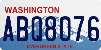 WA license plate ABQ8076