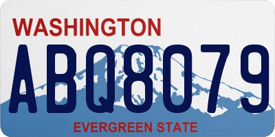 WA license plate ABQ8079