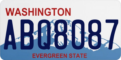 WA license plate ABQ8087