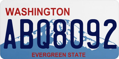 WA license plate ABQ8092