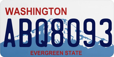WA license plate ABQ8093