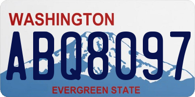 WA license plate ABQ8097
