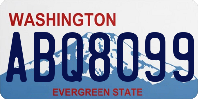 WA license plate ABQ8099