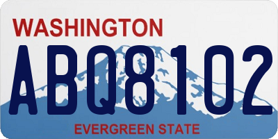 WA license plate ABQ8102