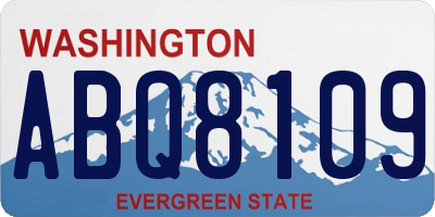 WA license plate ABQ8109