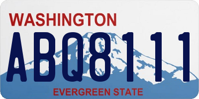 WA license plate ABQ8111