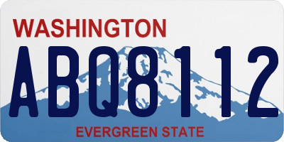 WA license plate ABQ8112