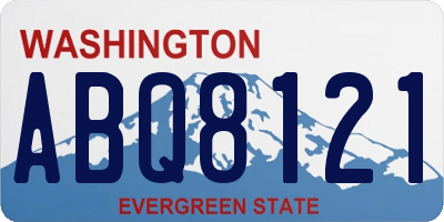 WA license plate ABQ8121