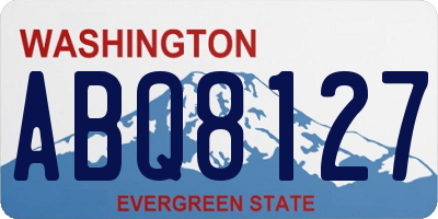 WA license plate ABQ8127