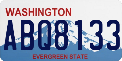 WA license plate ABQ8133