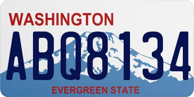 WA license plate ABQ8134