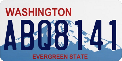 WA license plate ABQ8141