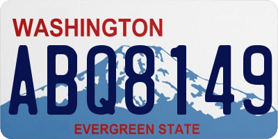 WA license plate ABQ8149