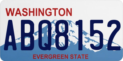 WA license plate ABQ8152