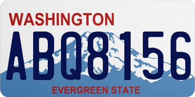 WA license plate ABQ8156