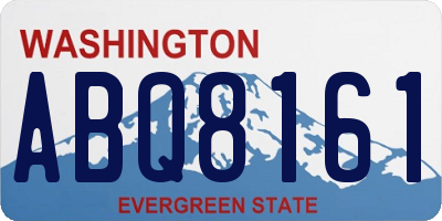 WA license plate ABQ8161