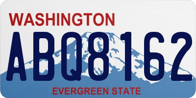 WA license plate ABQ8162