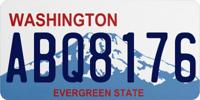 WA license plate ABQ8176