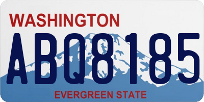 WA license plate ABQ8185