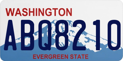 WA license plate ABQ8210