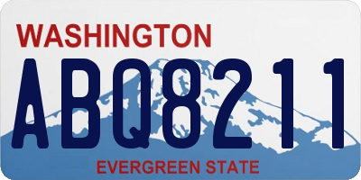 WA license plate ABQ8211