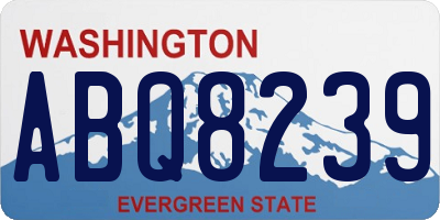 WA license plate ABQ8239