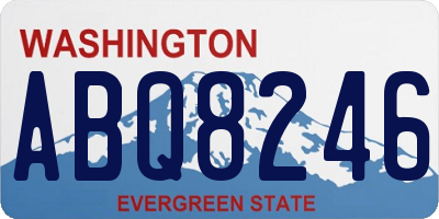 WA license plate ABQ8246