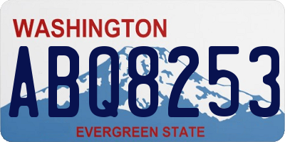 WA license plate ABQ8253
