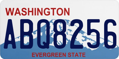 WA license plate ABQ8256