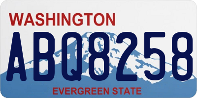WA license plate ABQ8258