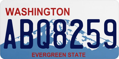 WA license plate ABQ8259