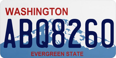 WA license plate ABQ8260