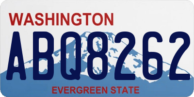 WA license plate ABQ8262