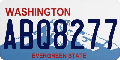 WA license plate ABQ8277