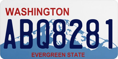 WA license plate ABQ8281