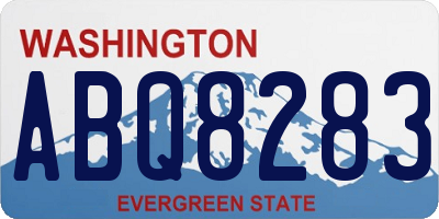 WA license plate ABQ8283