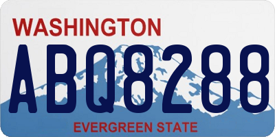 WA license plate ABQ8288