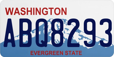 WA license plate ABQ8293