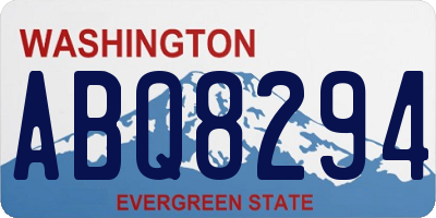 WA license plate ABQ8294