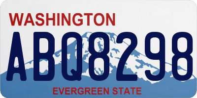 WA license plate ABQ8298