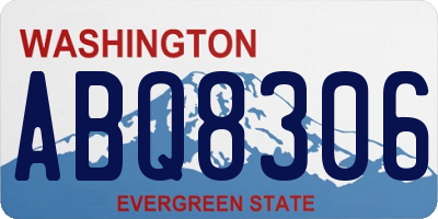 WA license plate ABQ8306