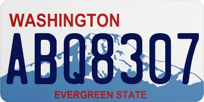 WA license plate ABQ8307