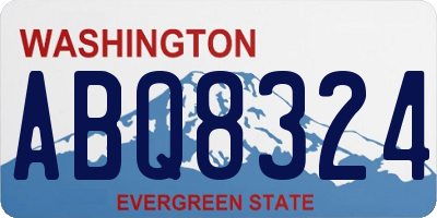 WA license plate ABQ8324